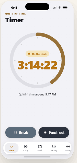 On the clock